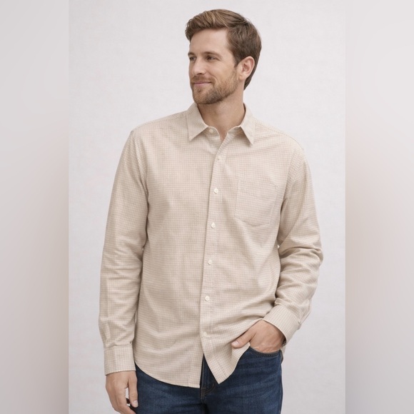 Madewell Other - Madewell Men's Cream Checkered Button Down Shirt (M)